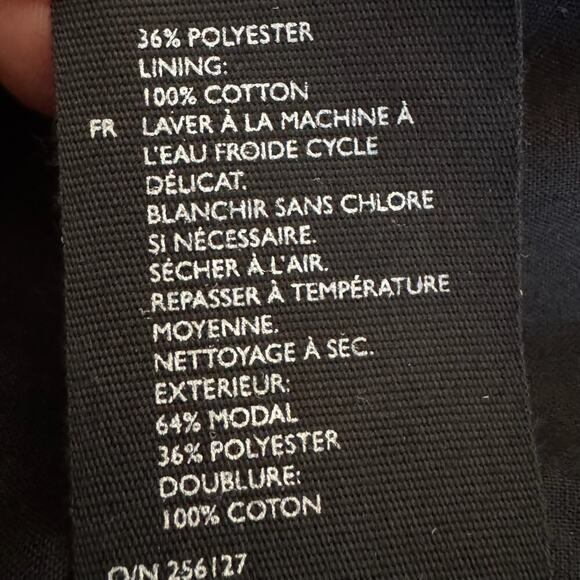 NWT COS Black Asymmetric Gathered Hem Long Sleeve Dress - Picture 11 of 11